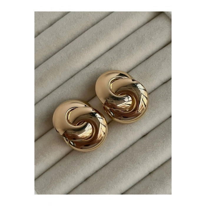 Kalın Halka Küpe İç İçe Geçmeli