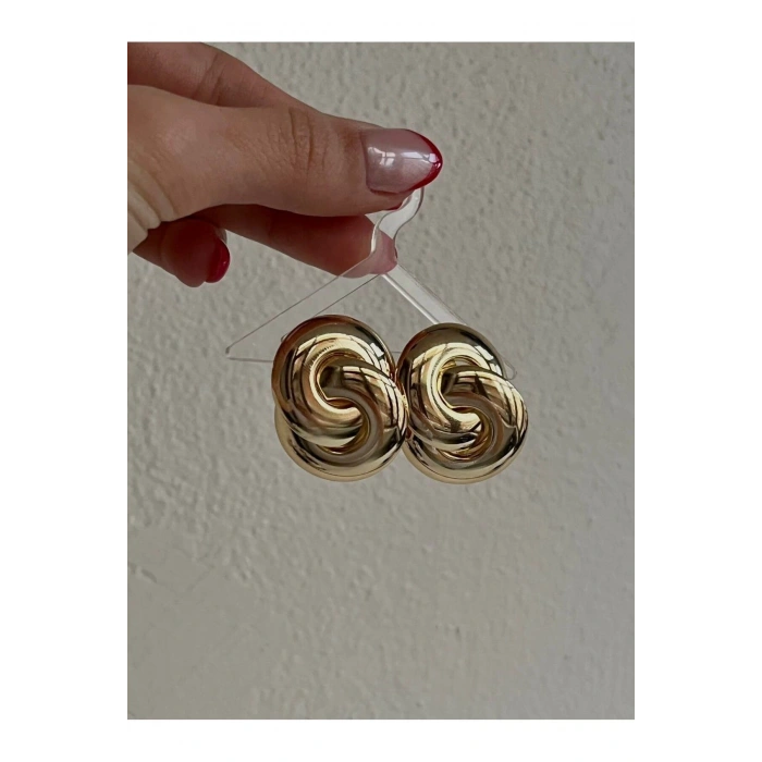 Kalın Halka Küpe İç İçe Geçmeli