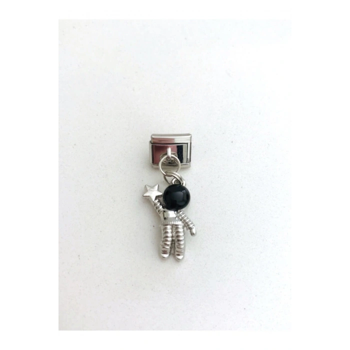 Astronot 9 Mm Paslanmaz Çelik Italyan Bileklik Charmı