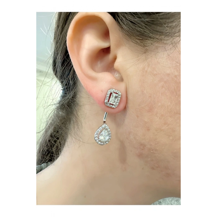 Baget ve Damla Taşlı Sallantılı Küpe, Tasarım Küpe