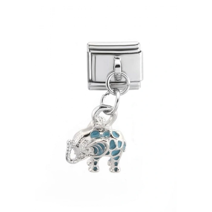 Fil Figürlü 9 Mm Paslanmaz Çelik Italyan Bileklik Charmı