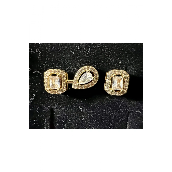 Damla ve Baget Taşlı Zirkon Küpe