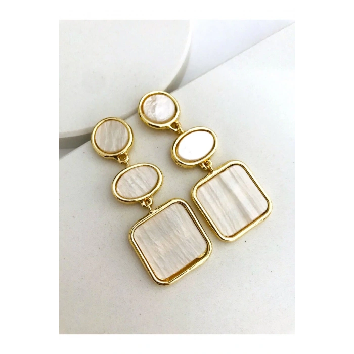 Çelik Sedefli Sallantılı Küpe