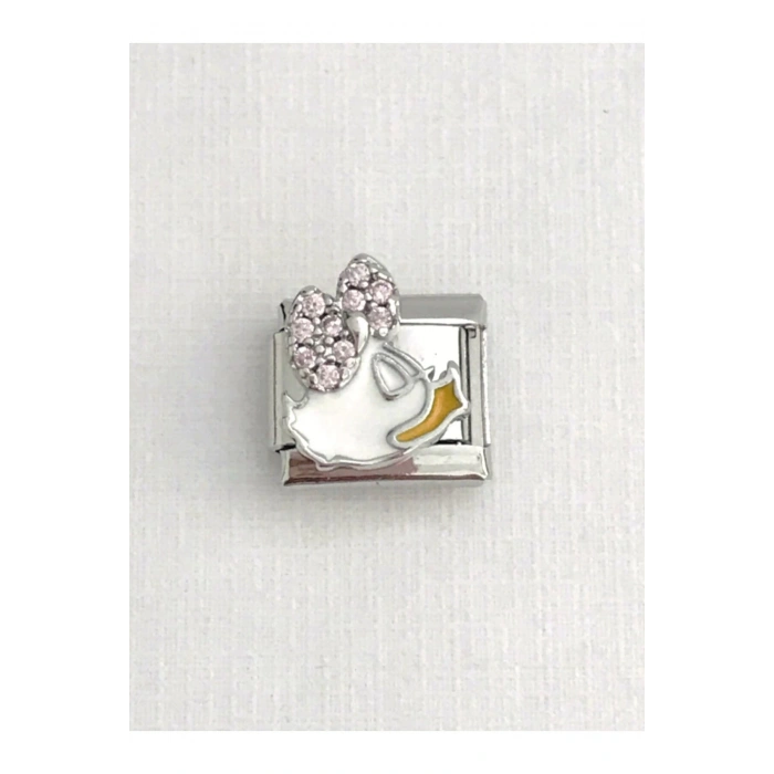 Marka Model 9 Mm Paslanmaz Çelik Italyan Bileklik Charmı