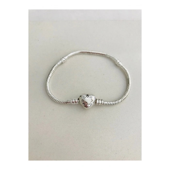 Marka Model Kalp Figür Pndra Çelik Bileklik 18 cm