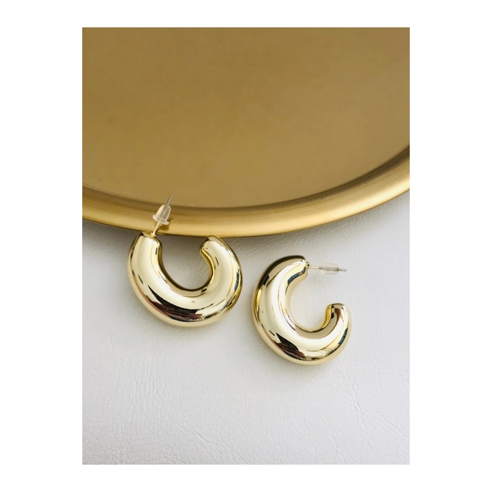 Kadın İthal 3 cm Yarım Halka Çelik Küpe