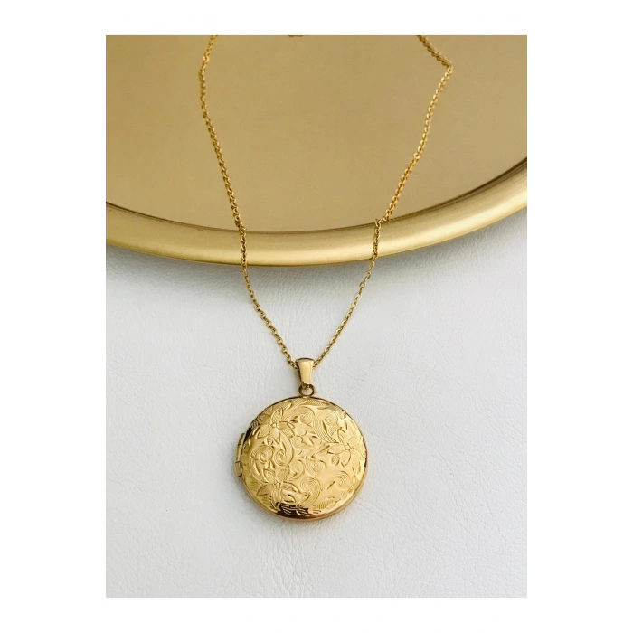 Çelik Kararmaz Fotoğraflık Açılır Kapaklı Madalyon Kolye 2,5 cm