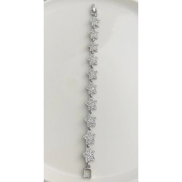 Yıldız Figürlü Çelik Bileklik 18 cm