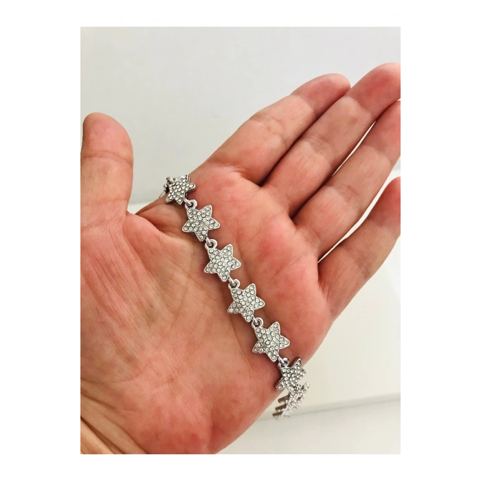 Yıldız Figürlü Çelik Bileklik 18 cm