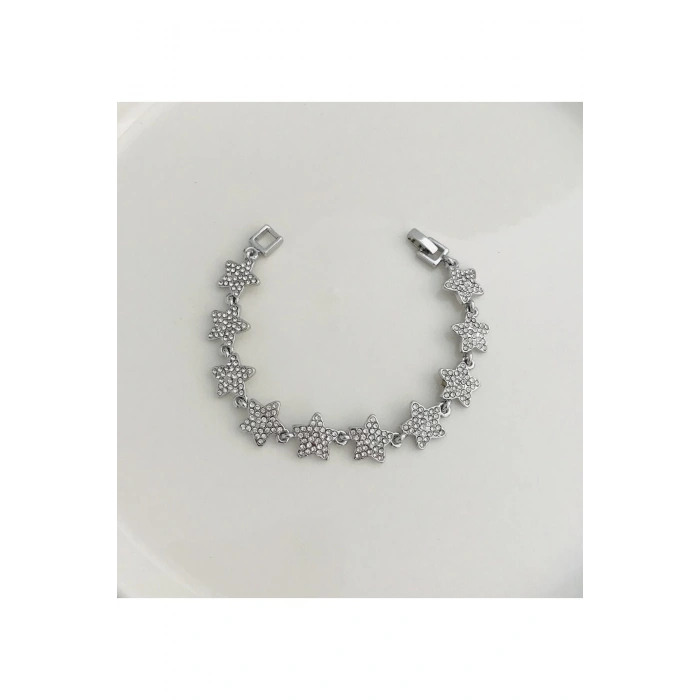 Yıldız Figürlü Çelik Bileklik 18 cm