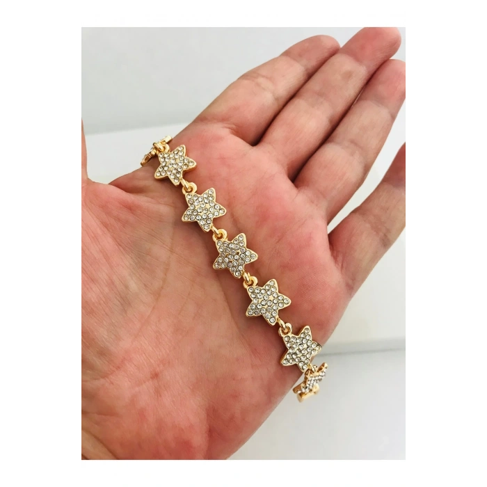 Yıldız Figürlü Çelik Bileklik 18 cm