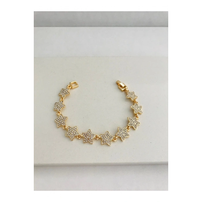 Yıldız Figürlü Çelik Bileklik 18 cm