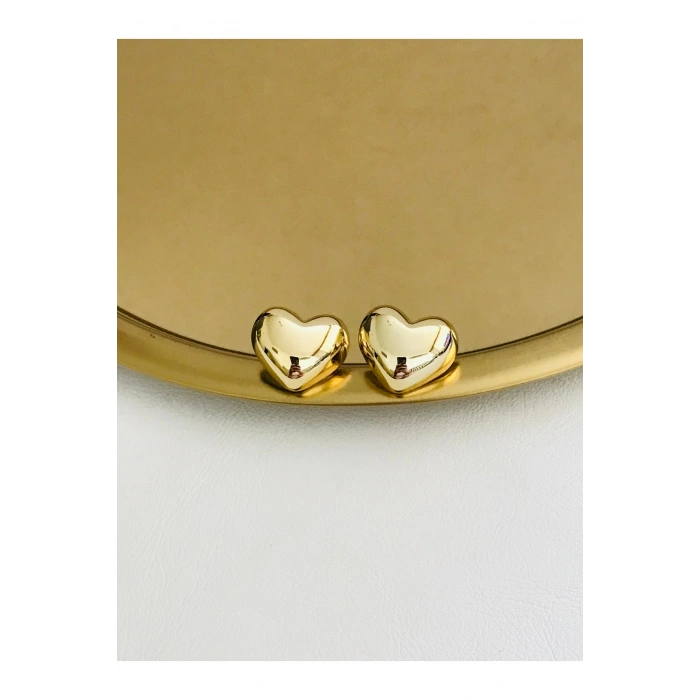 Tombul Kalp Çelik Küpe