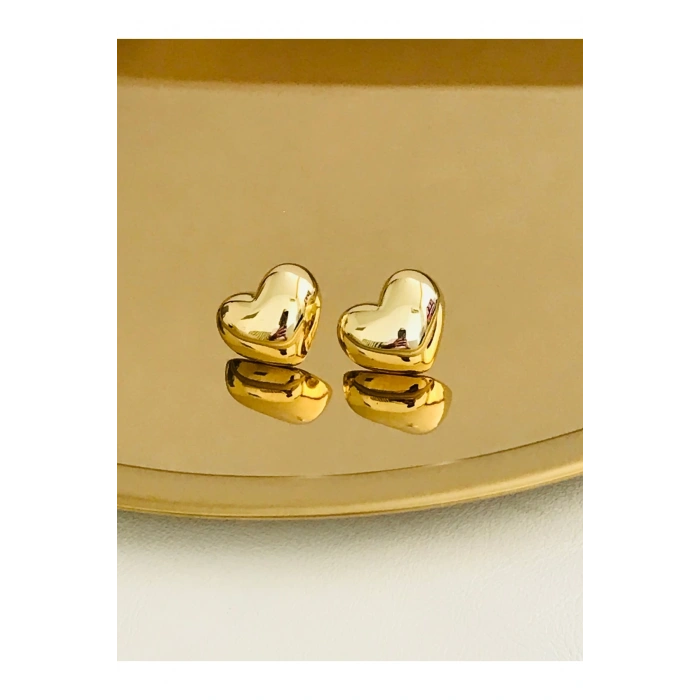 Tombul Kalp Çelik Küpe