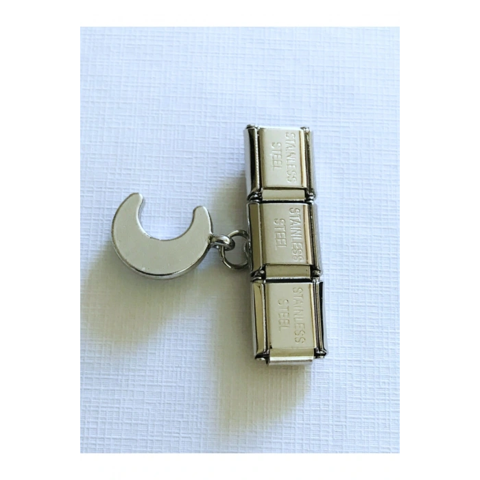 İtalyan Çelik Bileklik Ay Charm Grupları