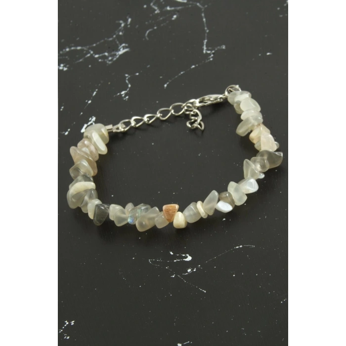 Akik Kırık Doğaltaşlı Bileklik