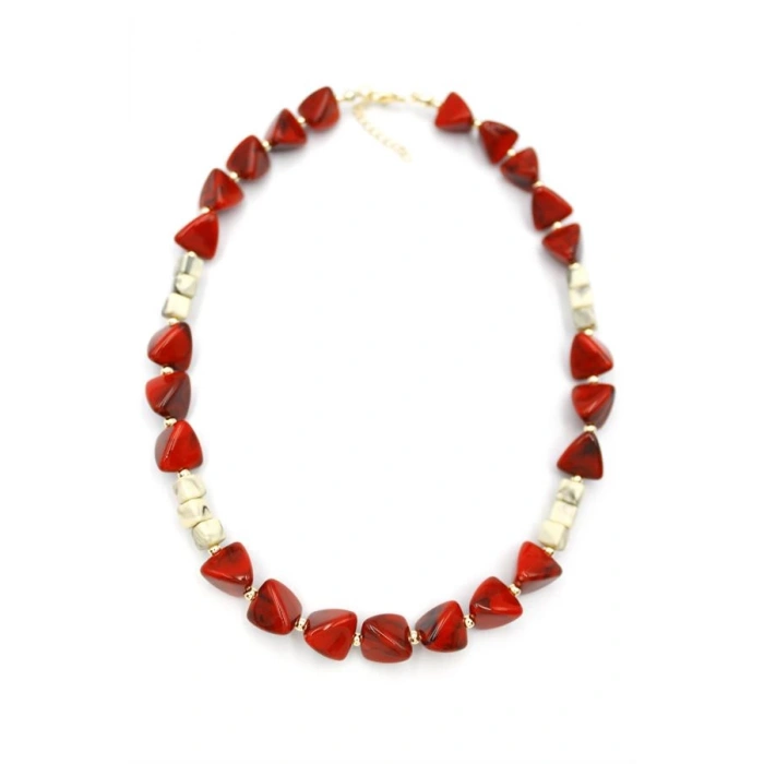 Akrilik Kolye - Kırmızı