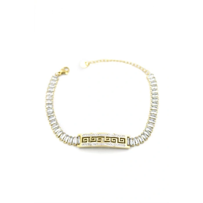 Baget Taşlı Bileklik - Altın