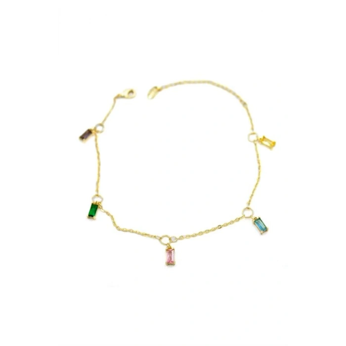 Baget Taşlı Halhal - Altın