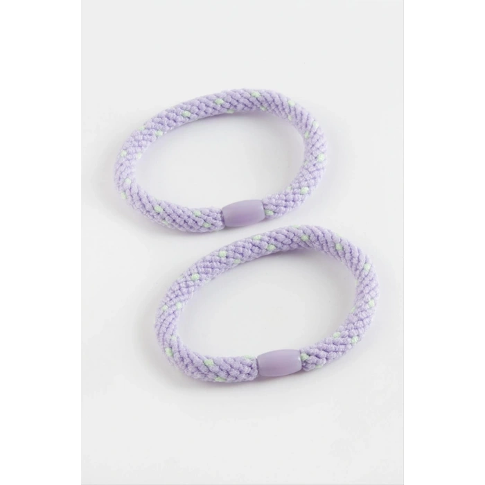 Benekli Boncuklu Lastikli Toka 2 Adet