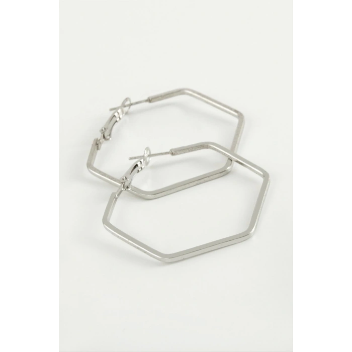 Beşgen Halka Küpe 4 cm