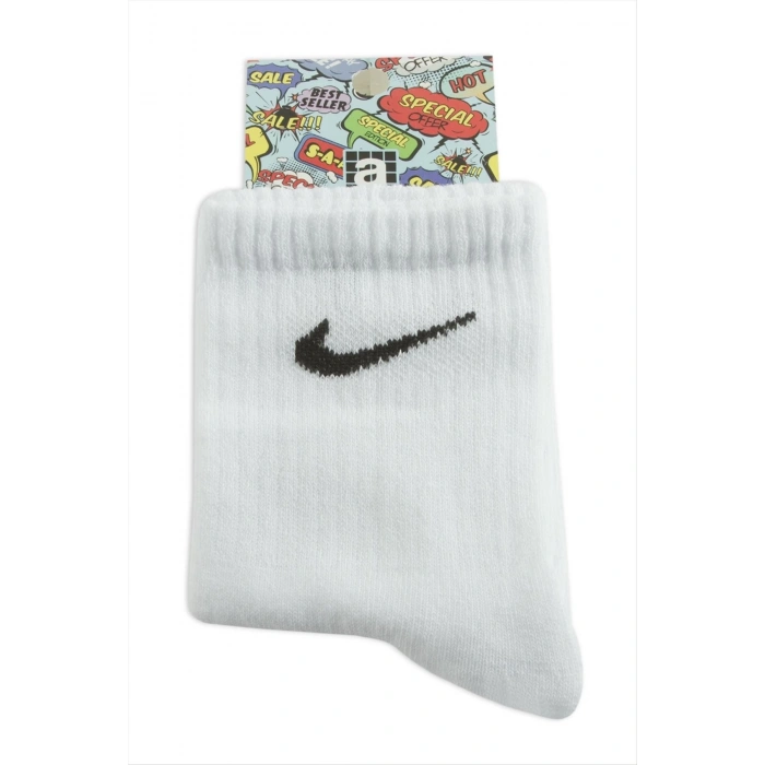 Beyaz Kolej Çorap 8*28