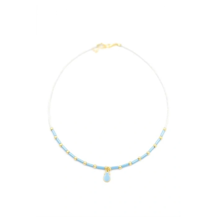 Boncuk Ananas Kolye - Beyaz