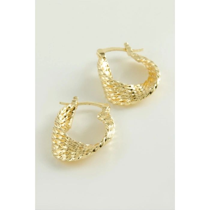 Burgulu Kilitli Halka Küpe