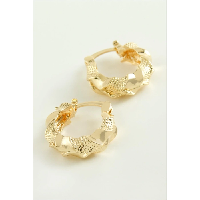 Burgulu Kilitli Halka Küpe