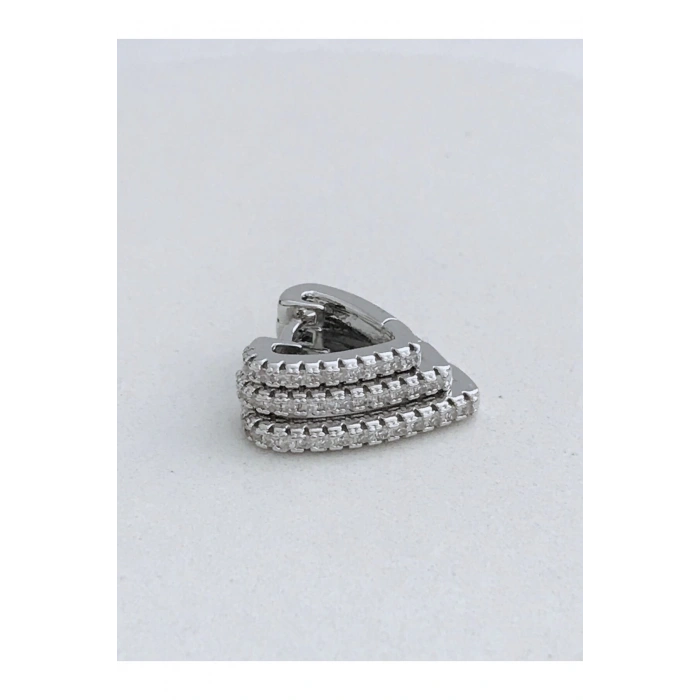 Çelik 3lü Kalp Küpe