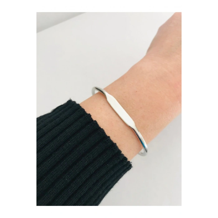 Çelik 316 L Kararmaz Gümüş Renk Yazılık Plaka Künye