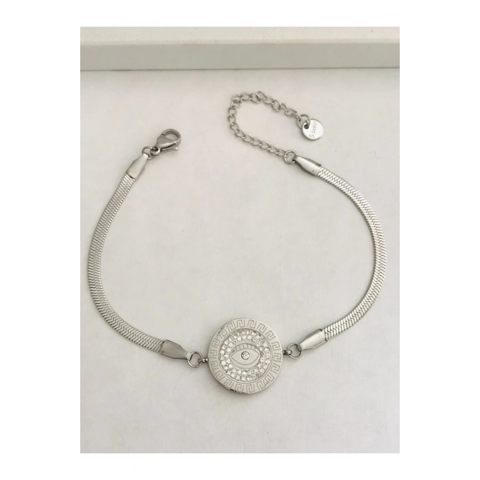 Çelik 316 L Kararmaz Zirkon Göz Bileklik