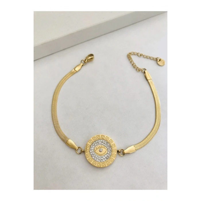 Çelik 316 L Kararmaz Zirkon Göz Bileklik