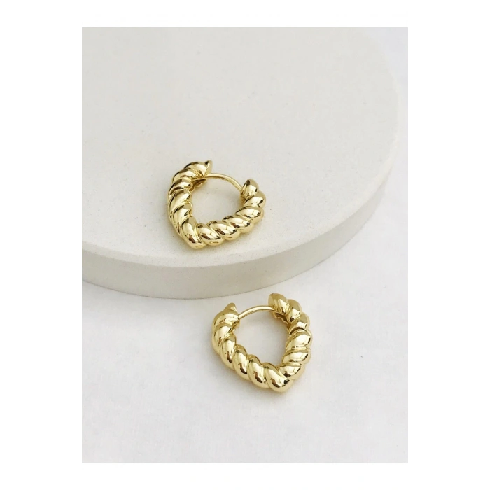 Çelik Burgu Kalp Küpe