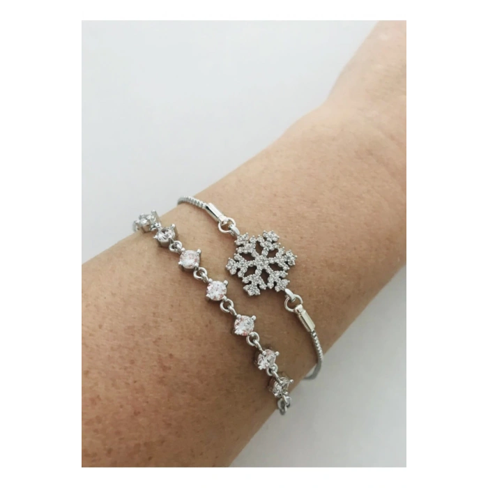 Çelik Taşlı Ince Bileklik