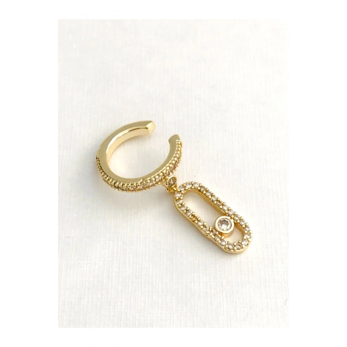 Çelik Taşlı Kıkırdak Küpe