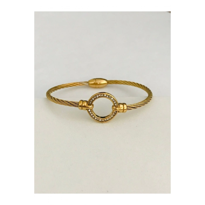 Çelik Zirkon Halka 316 L Kararmaz Kelepçe Bileklik