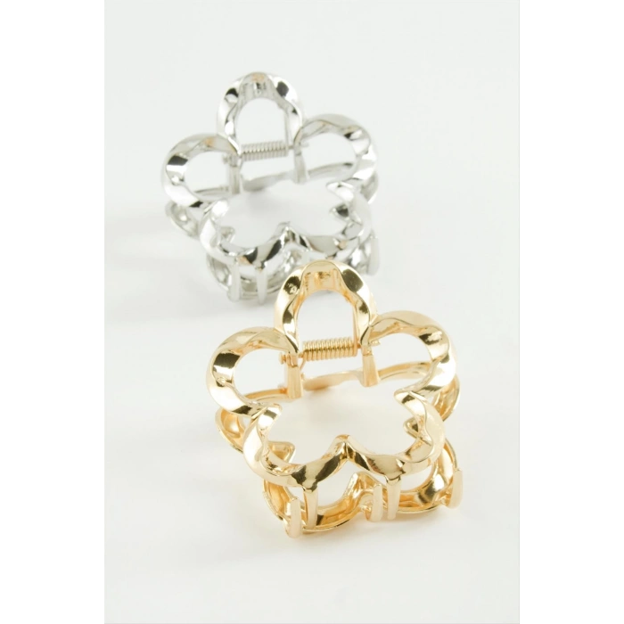 Çiçek Burgulu Metal Mandal Toka 6 cm