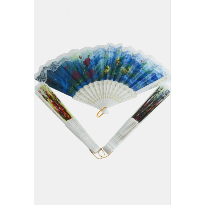 Çiçek Desenli Yelpaze