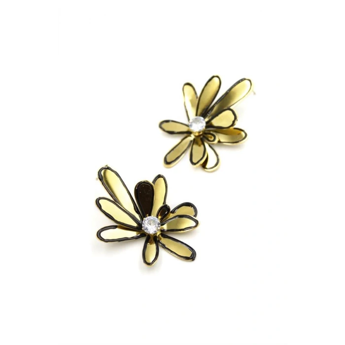 Çiçek Küpe - Altın