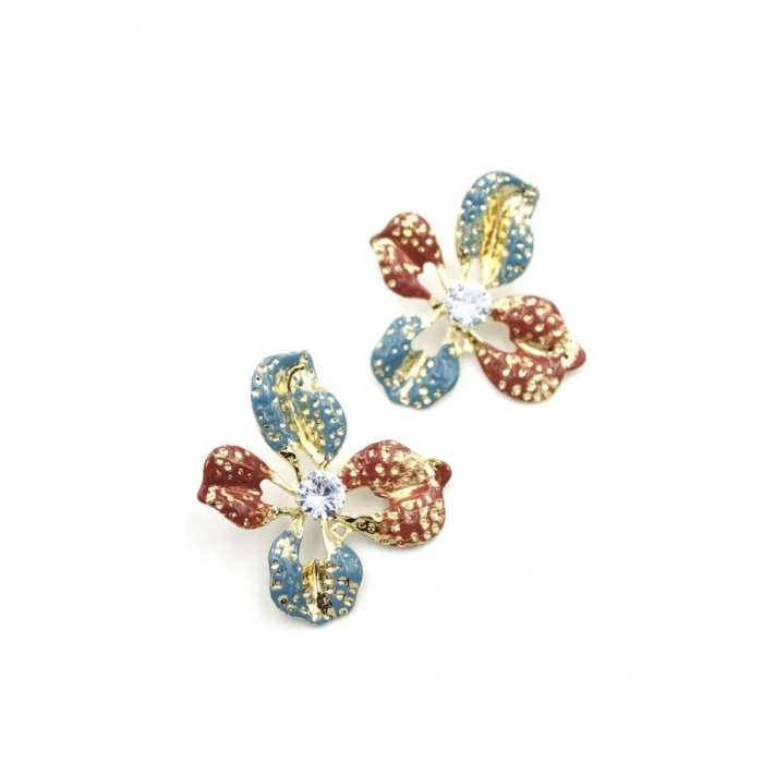 Çiçek Küpe - ÇOK RENKLİ