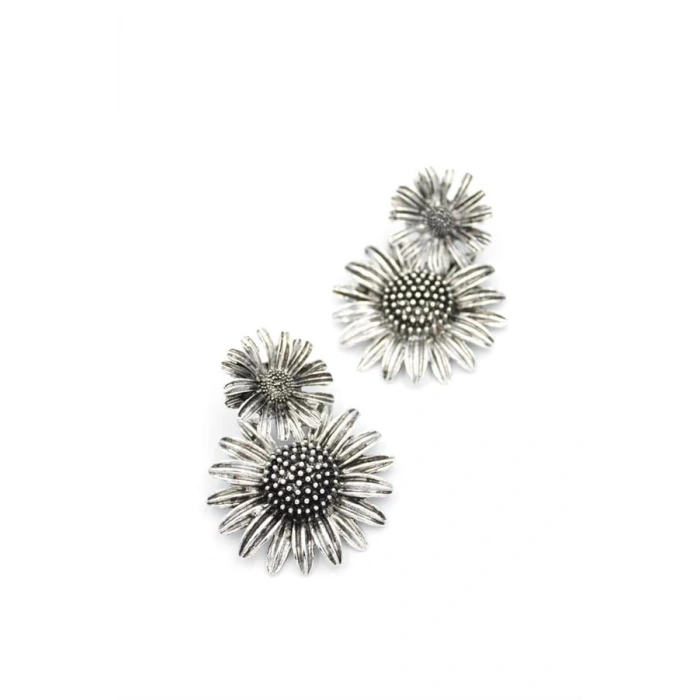 Çiçek Küpe - Gümüş