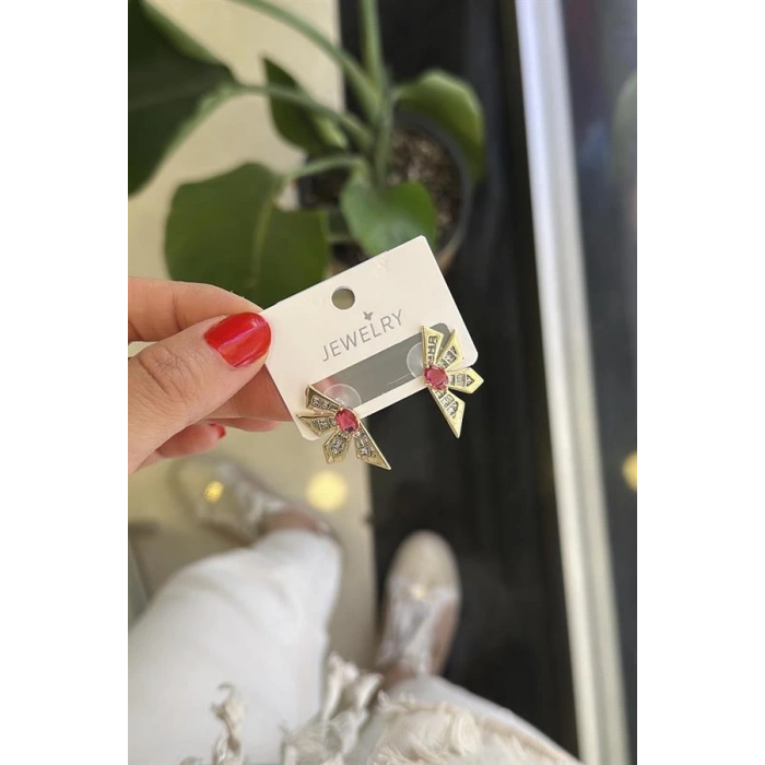 Çiçek Küpe - Pembe