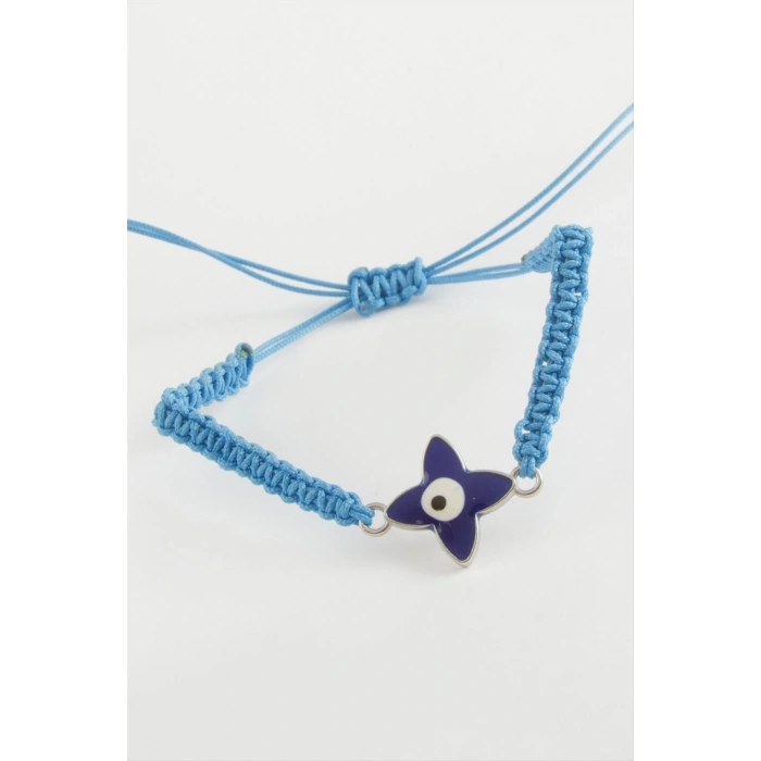 Çiçek Nazar Makrome Örgülü Bileklik