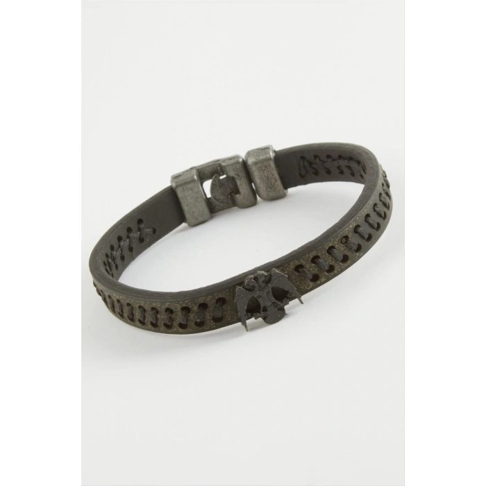 Çift Başlı Kartal Kaliteli Suni Deri Bileklik