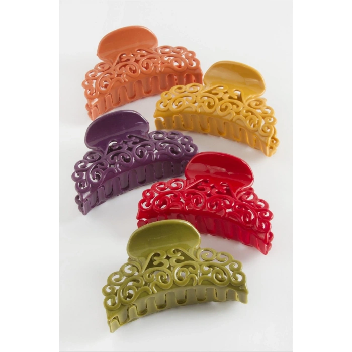 Çini Desenli Renkli Mandal Toka 8 cm