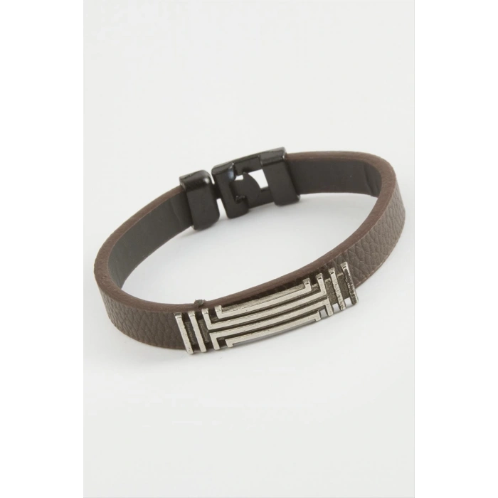 Çizgili Kaliteli Suni Deri Bileklik