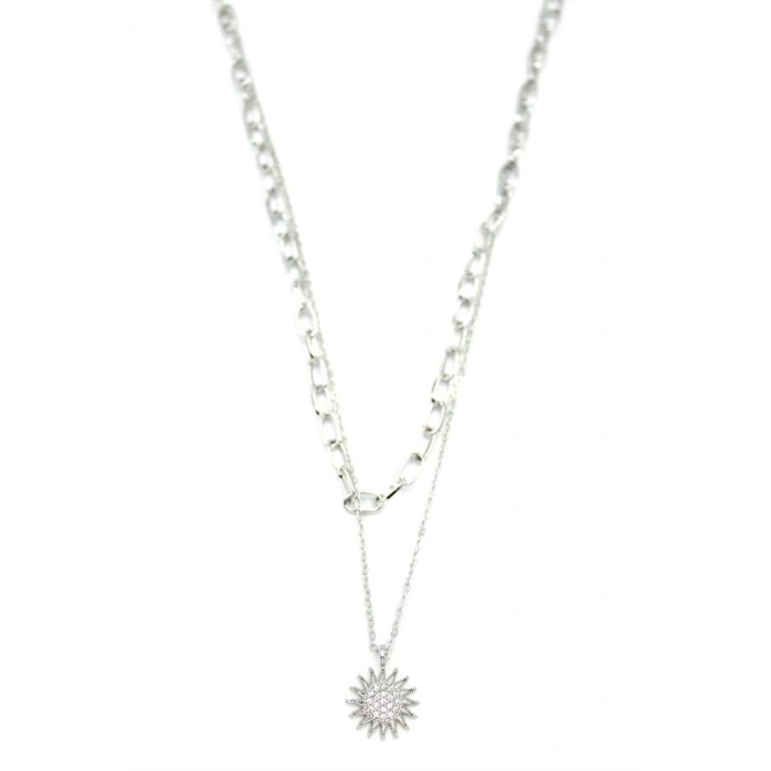 Çoklu Güneş Kolye - Gümüş