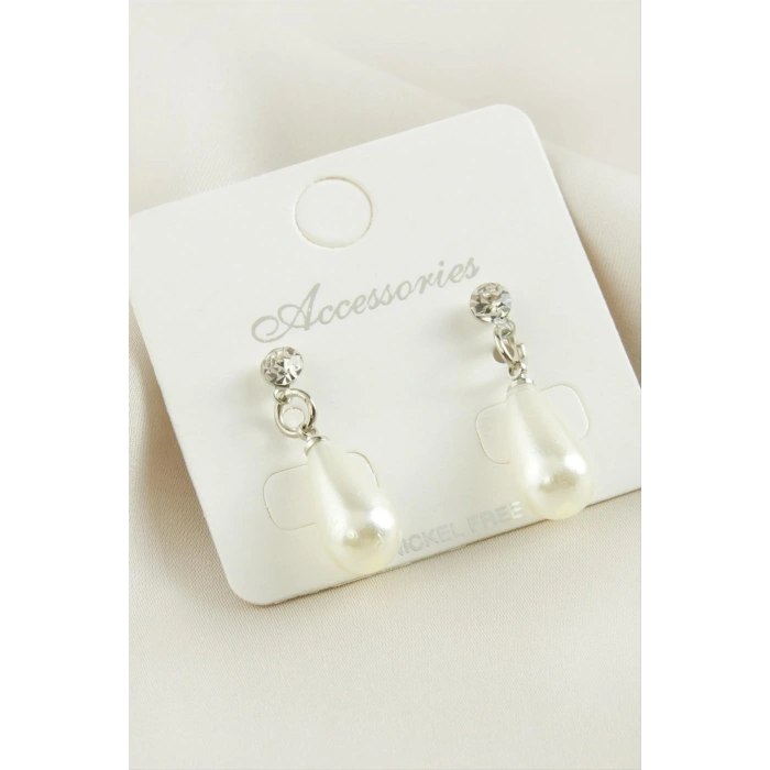 Damla İnci Taşlı Küpe