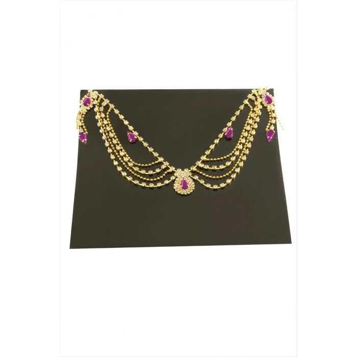 Damla Şerit Taşlı Alınlık